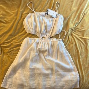 Summer cut out cream dress Anthropology NWT